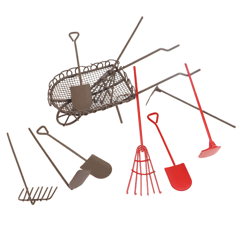 Gardening Tools Hoe - 1/12 Dollhouse Simulation Garden Tools Kit
