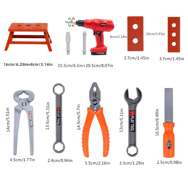 38pcs/39PCS/42PCS Toy Tool Box - Gardening Tools For 3 Year Old recension och pris