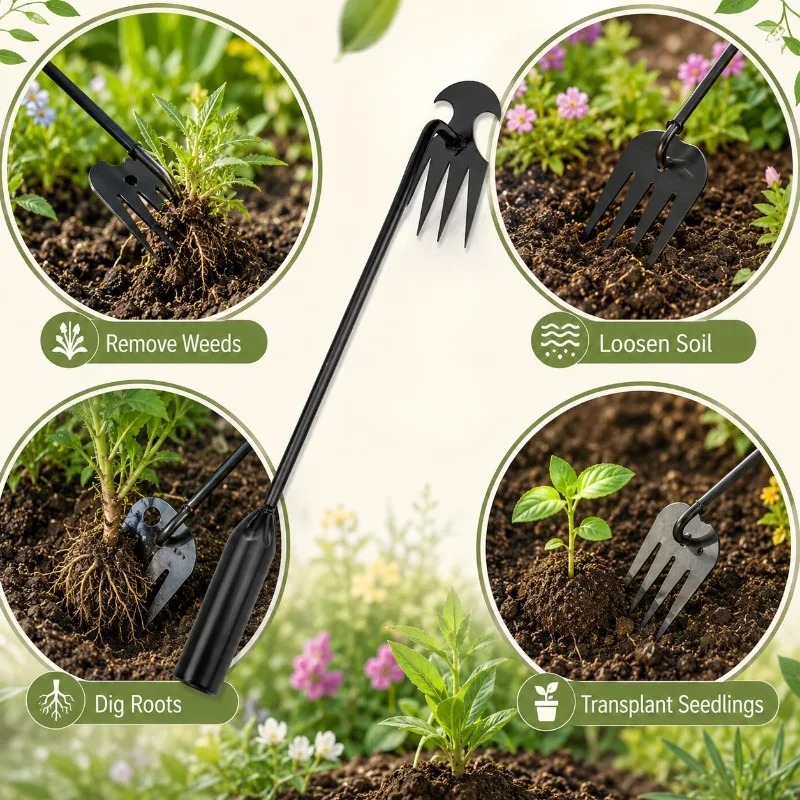 2 in 1 Garden Rake Manual Seed - Gardening Tools Hoe recension och pris