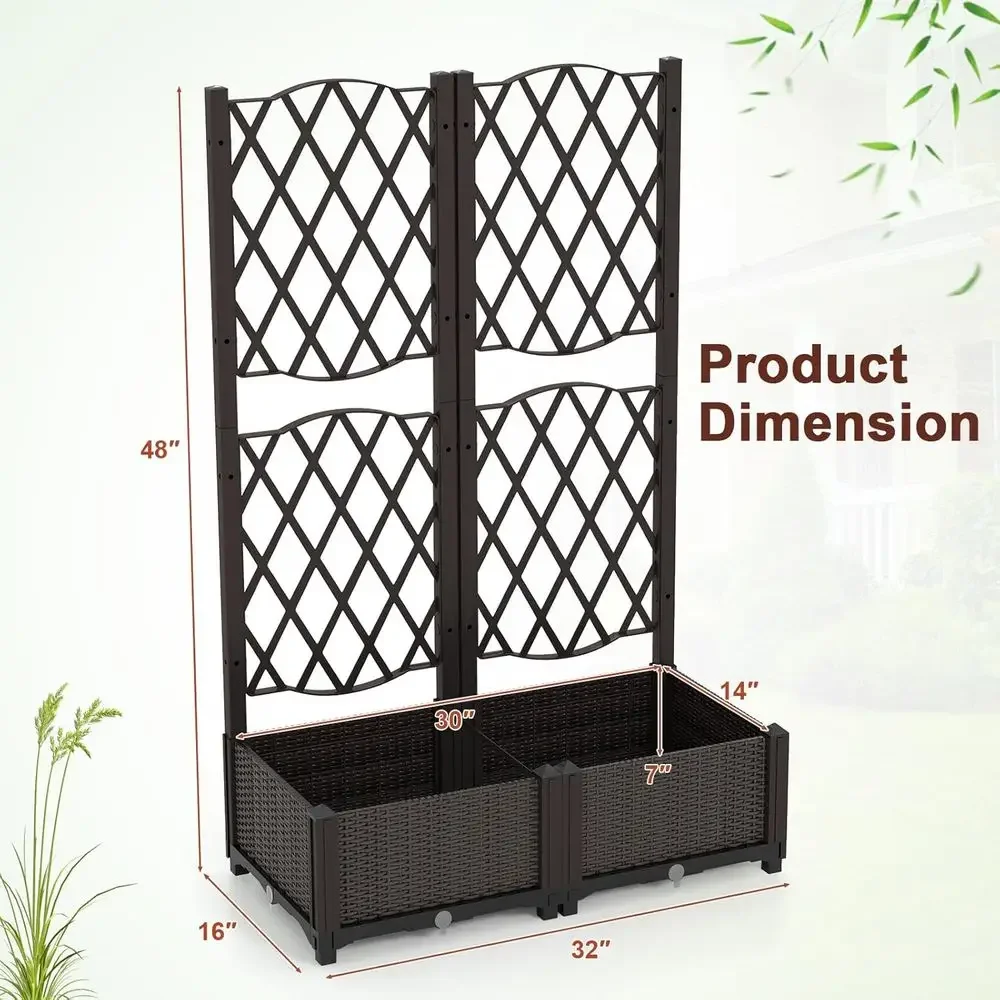 Raised Garden Beds with Trelli - Self-Watering Planter recension och pris