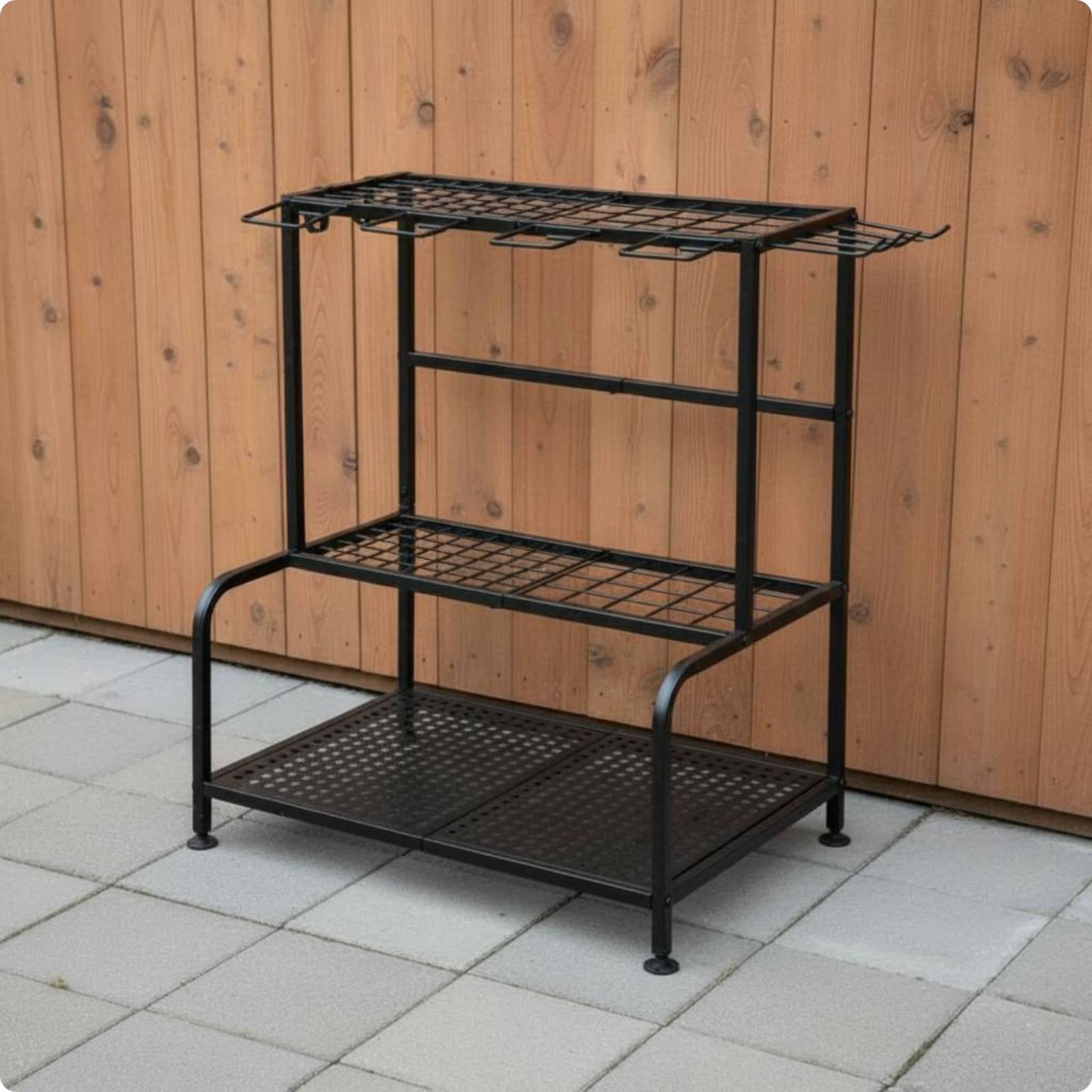 Metal Garden Tool Rack Adjusta - Gardening Tools Rack recension och pris