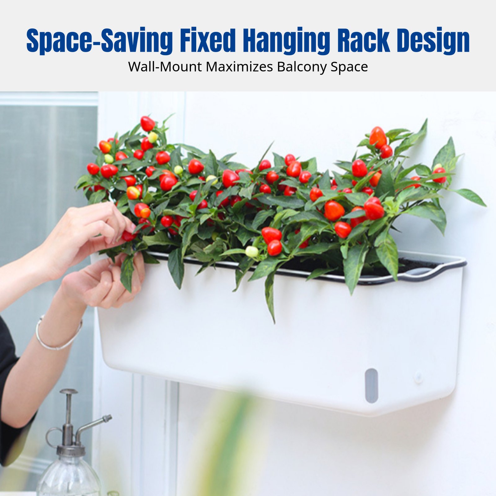 Balcony Hanging Flower Pot Rec - Self-Watering Planter recension och pris