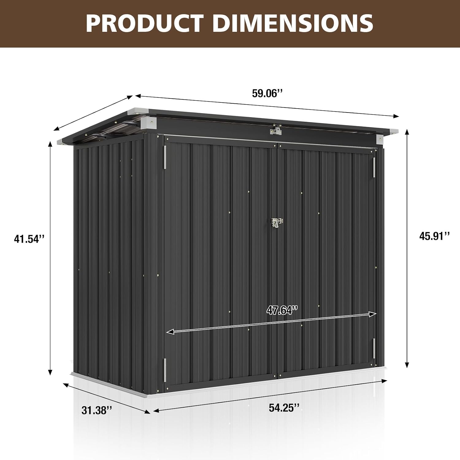 Outdoor Trash Can Storage Shed - Gardening Tools Organizer recension och pris