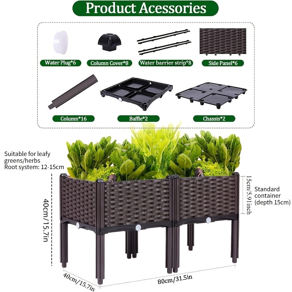 Garden Raised Bed, Elevated Fl - Self-Watering Planter recension och pris