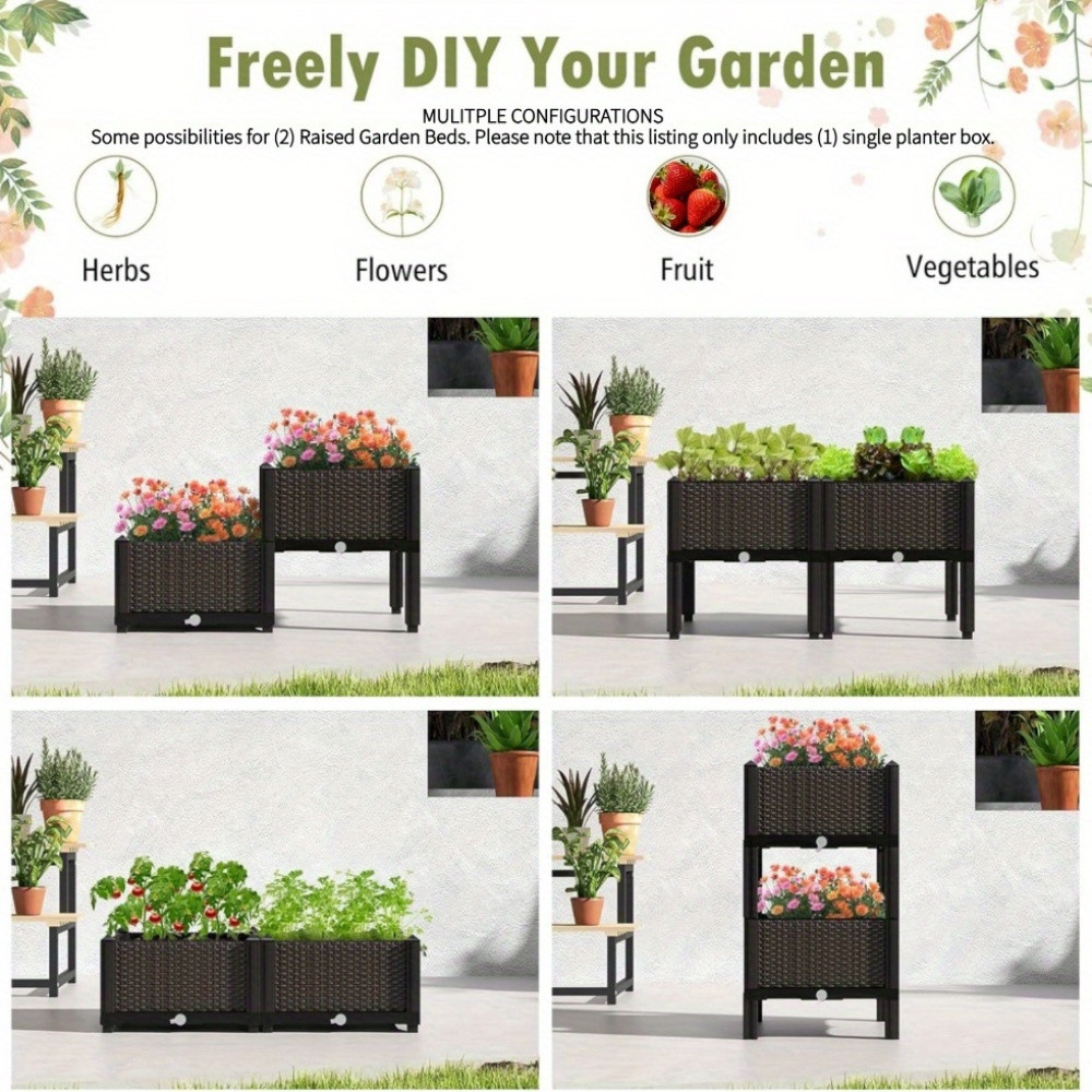 Garden Raised Bed, Elevated Fl - Self-Watering Planter recension och pris